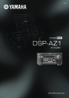 Yamaha DSPAZ-1 - Owners Manual 
